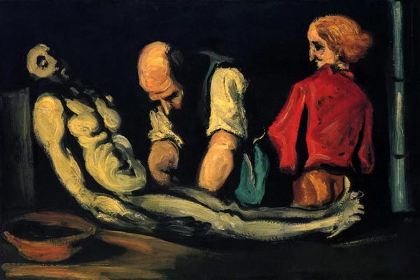 Paul Cezanne: Preparation for The Funeral (The Autopsy) by Paul Cezanne