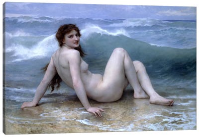 The Wave (La Vague) Canvas Art Print - William Adolphe Bouguereau