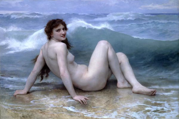Neoclassicism: The Wave (La Vague) by William-Adolphe Bouguereau