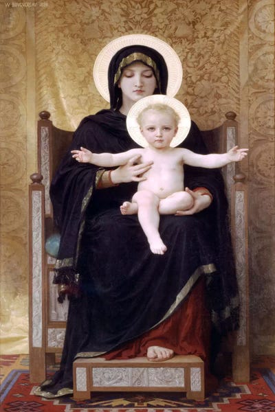 Neoclassicism: The Seated Madonna (Madone Assise) by William-Adolphe Bouguereau