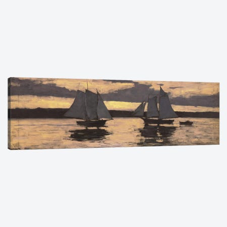 GloucesterMackerel Fleet at Sunset Canvas Print #1838} by Winslow Homer Canvas Art Print