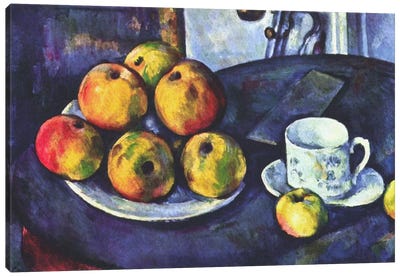 Still Life with Apples Canvas Art Print - Food & Drink Still Life