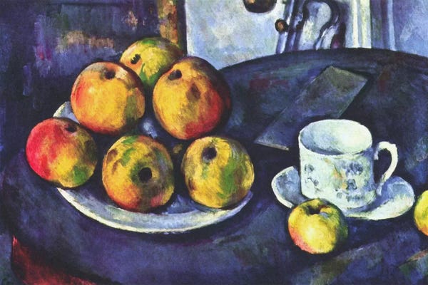 Food & Drink Still Life: Still Life with Apples by Paul Cezanne