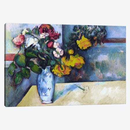 Still Life: Flowers in a Vase Canvas Print #1851} by Paul Cezanne Canvas Art Print