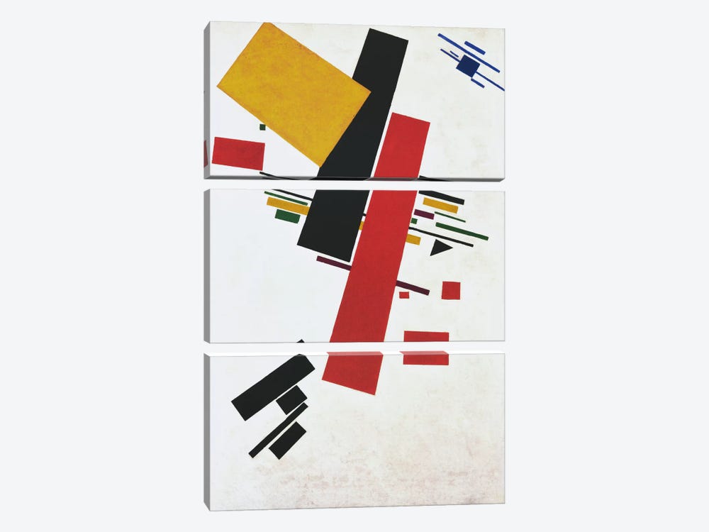Dynamic Suprematism by Kazimir Severinovich Malevich 3-piece Canvas Artwork