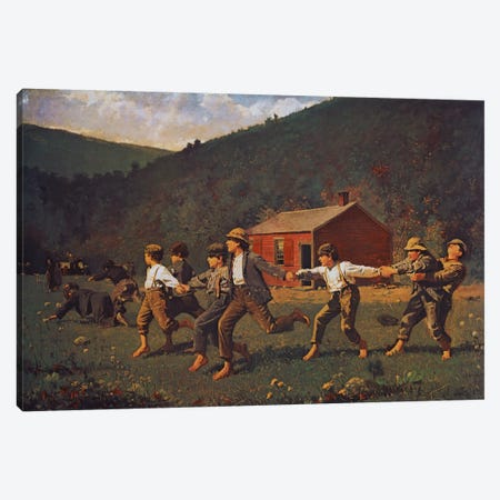 Snap The Whip (Butler Institute Of American Art) Canvas Print #1854} by Winslow Homer Canvas Wall Art