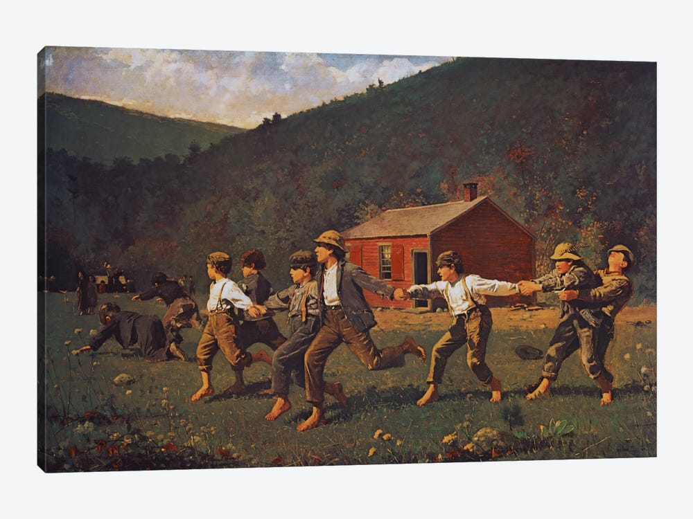 Snap The Whip (Butler Institute Of American Art) by Winslow Homer 1-piece Canvas Art