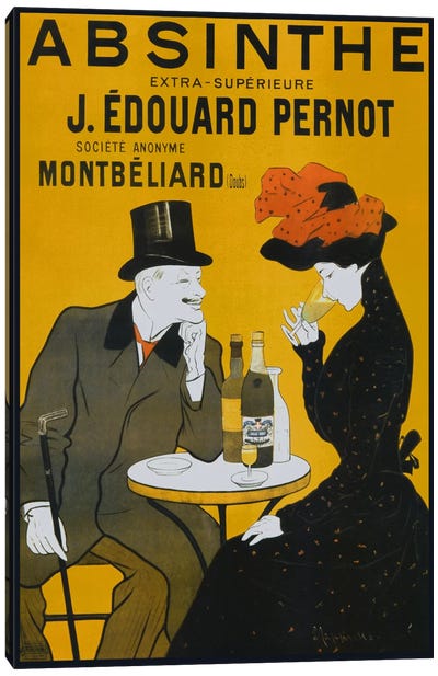 Absinthe, Pernot - Vintage Poster Canvas Art Print - Food & Drink Posters