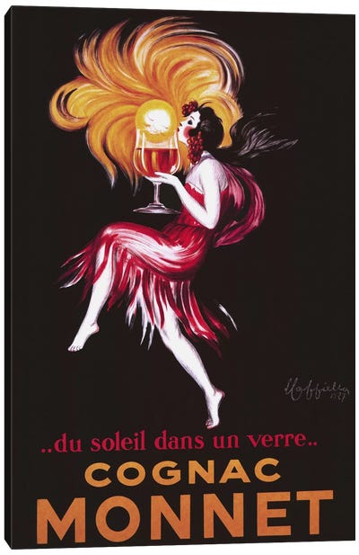 Cognac Monnet (Vintage) Canvas Art Print - Food & Drink Posters