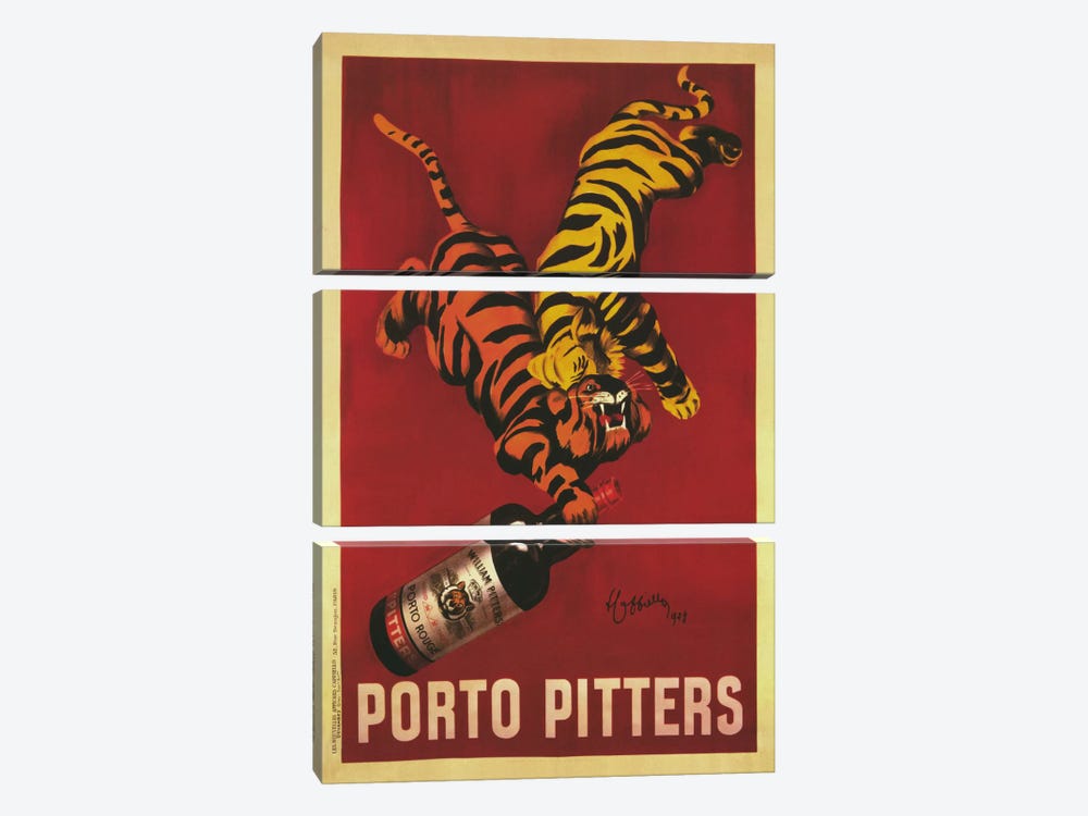 Porto Pitters (Vintage) by Leonetto Cappiello 3-piece Canvas Print
