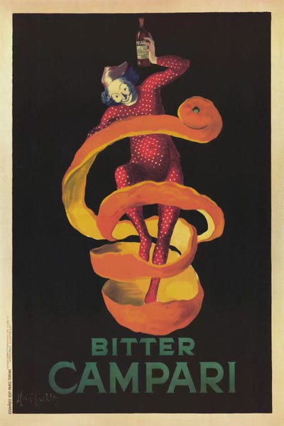Large Art for Kitchen - Canvas Prints: Bitter Campari (Vintage) by Leonetto Cappiello