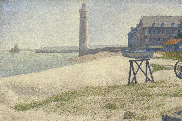 Villages & Towns: The Lighthouse at Honfleur by Georges Seurat