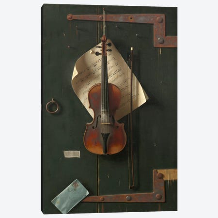 The Old Violin Canvas Print #1880} by William Michael Harnett Canvas Art