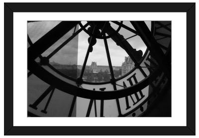 Clock Tower In Paris Paper Art Print - Photography Art