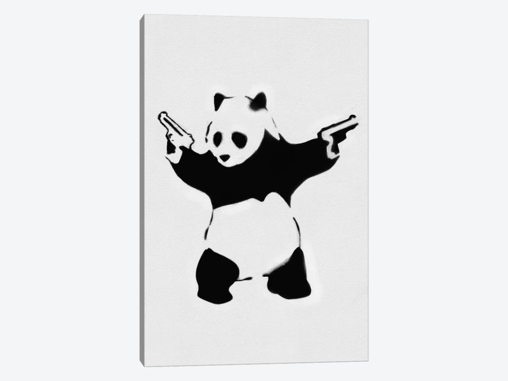 Panda With Guns by Unknown Artist 1-piece Canvas Art