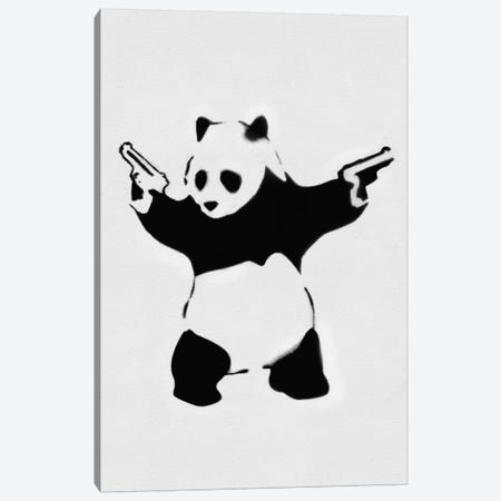 Panda With Guns Canvas Print #2075} by Unknown Artist Canvas Artwork