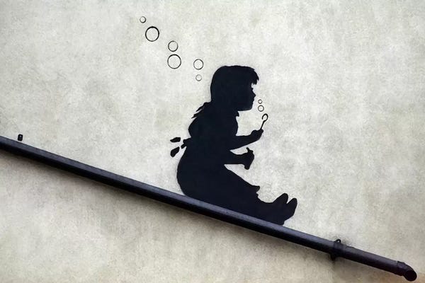 Similar To Banksy: Bubble Girl by Unknown Artist