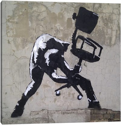 London Calling Canvas Art Print - Similar to Banksy