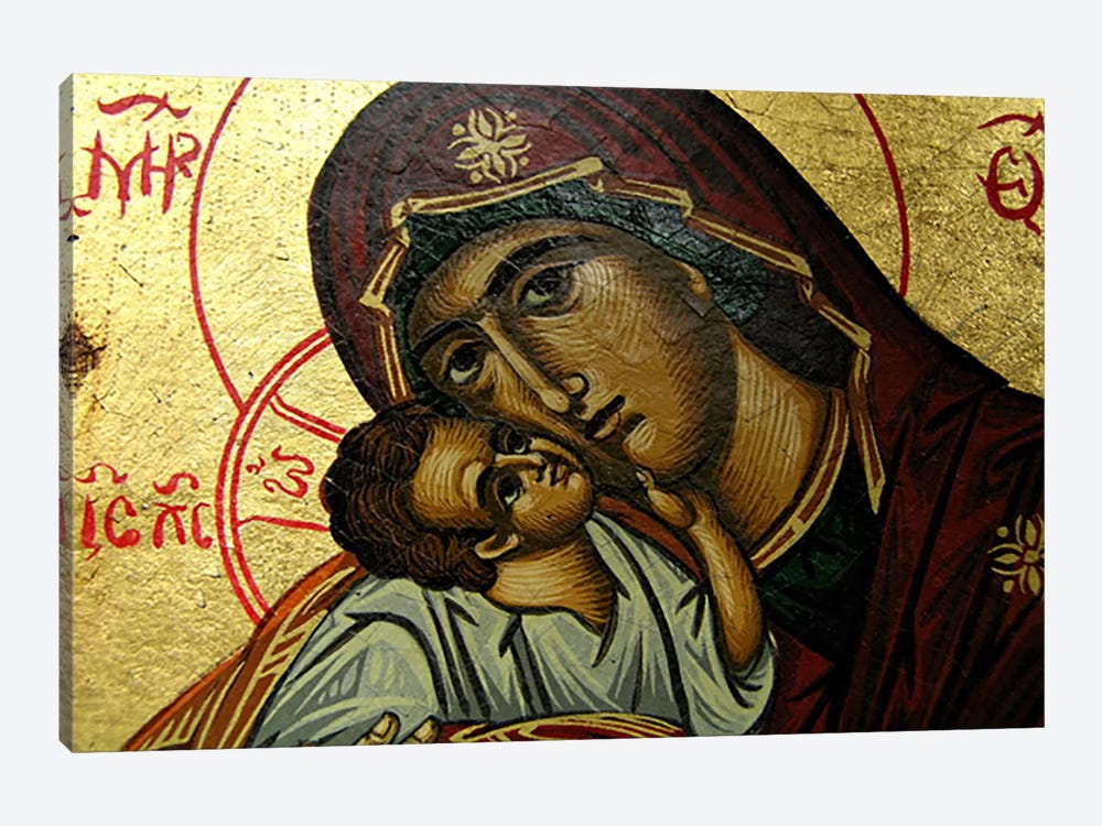 Christian Icon Virgin Mary by Unknown Artist 1-piece Canvas Art