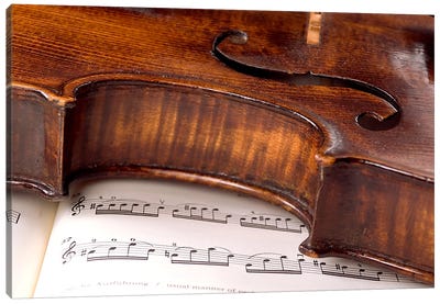 Vintage Instrument Canvas Art Print - Violin Art