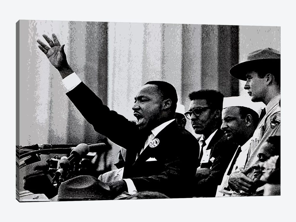 Martin Luther King by Unknown Artist 1-piece Canvas Print
