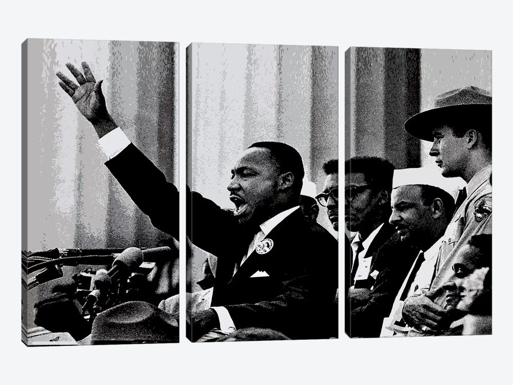 Martin Luther King by Unknown Artist 3-piece Art Print