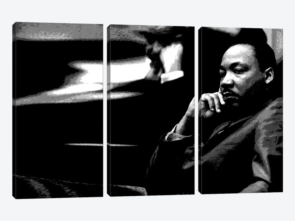 Martin Luther King by Unknown Artist 3-piece Canvas Wall Art