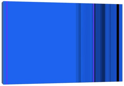 True Blue Canvas Art Print - Striped Art