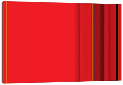 Ferrari Red Canvas Art Print - Striped Art