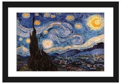 The Starry Night Paper Art Print - Framed Art Prints