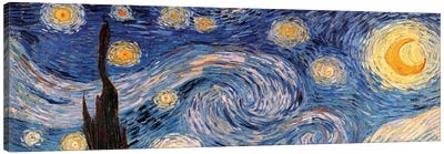 The Starry Night Canvas Art Print - Panoramic & Horizontal Wall Art