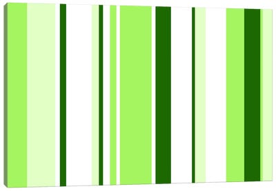 Sour Apple Green Canvas Art Print - Geometric Art