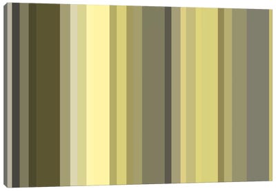 Olive Oil Green Canvas Art Print - Linear Abstract Art