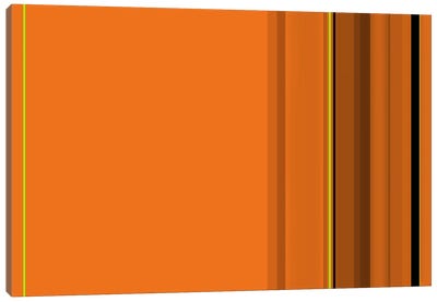 Pumpkin Orange Canvas Art Print - Striped Art
