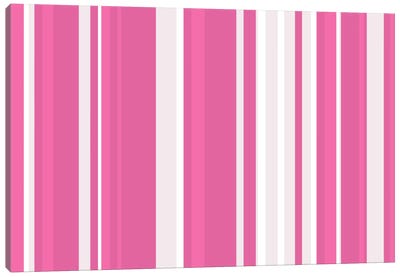 Bubblegum Milkshake Canvas Art Print - Stripe Patterns