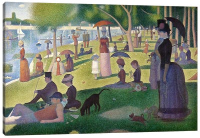 Sunday Afternoon on the Island of La Grande Jatte Canvas Art Print - Seasonal Art