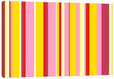 Fruity Ice-cream Desert Canvas Art Print - Stripe Patterns