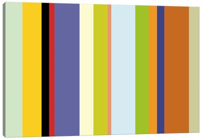 For The Love of Color Canvas Art Print - Stripe Patterns