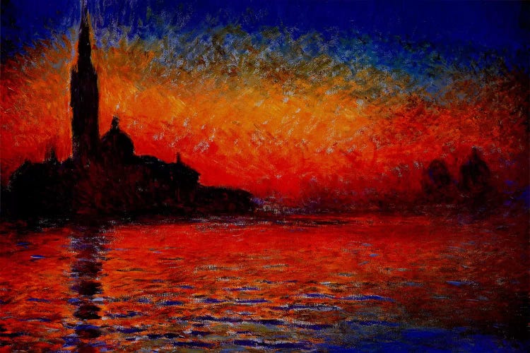 Sunset in Venice by Claude Monet wall art