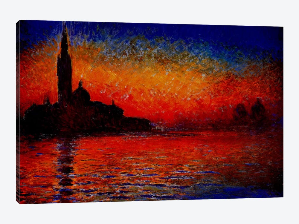 Sunset in Venice by Claude Monet 1-piece Canvas Print