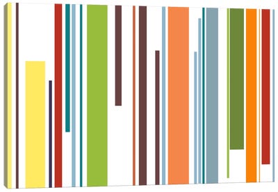 Pastel Piano Keys Canvas Art Print - Stripe Patterns