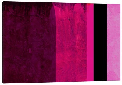 Girls Room Barby Pink Canvas Art Print - Purple Abstract Art