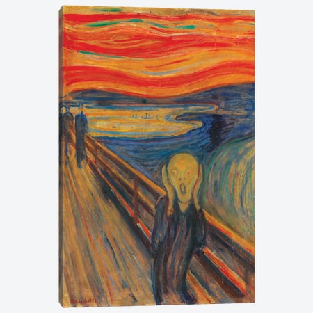 The Scream, 1893 (Oil, Tempera & Pastel On Cardboard) Canvas Print #303} by Edvard Munch Canvas Art Print