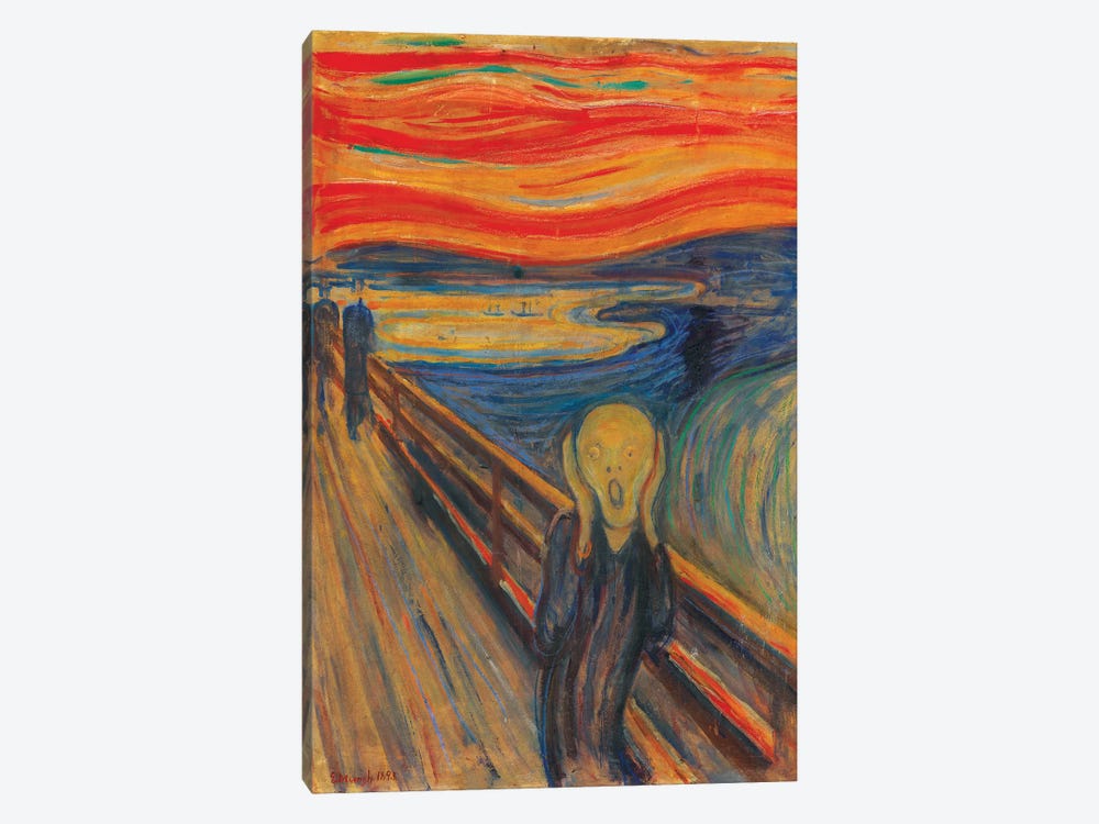 The Scream, 1893 (Oil, Tempera & Past - Canvas Wall Art | Edvard Munch