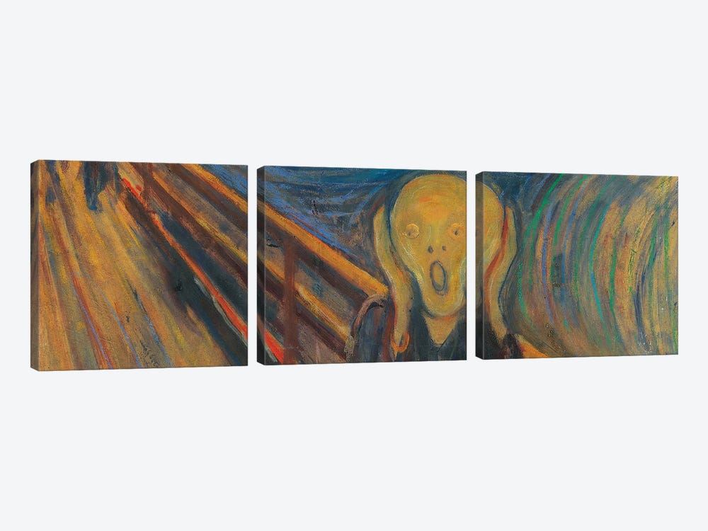 The Scream by Edvard Munch 3-piece Art Print
