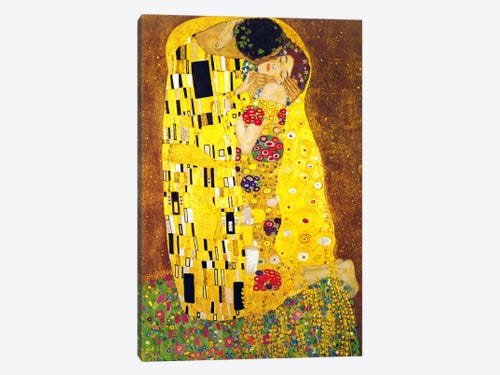 The Kiss Wall by Gustav Klimt | iCanvas