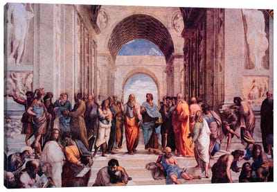 School of Athens Canvas Art Print - Political & Historical Figure Art