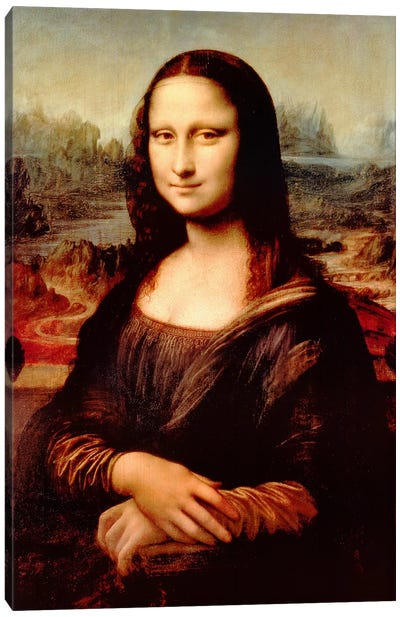 Mona Lisa Canvas Art Print - Female Portrait Art