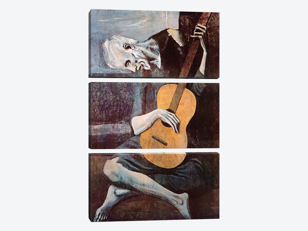 The Old Guitarist 3-piece Canvas Print