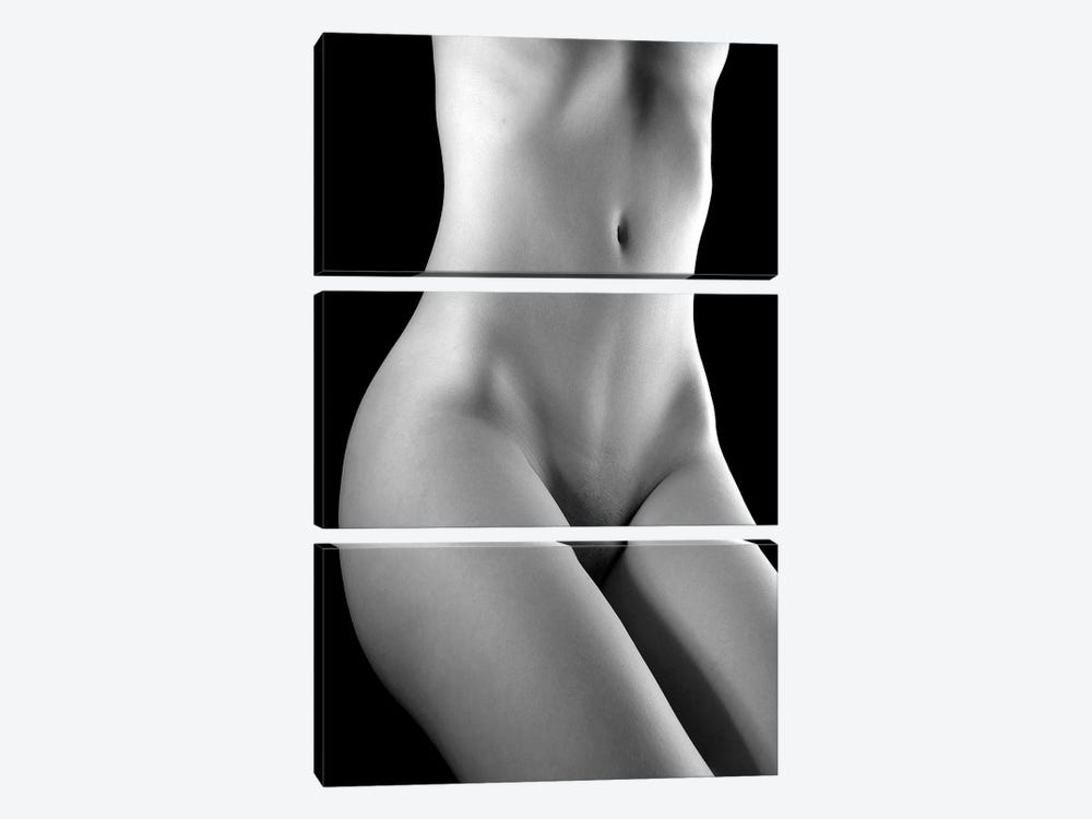 Nude Woman by Unknown Artist 3-piece Canvas Art Print